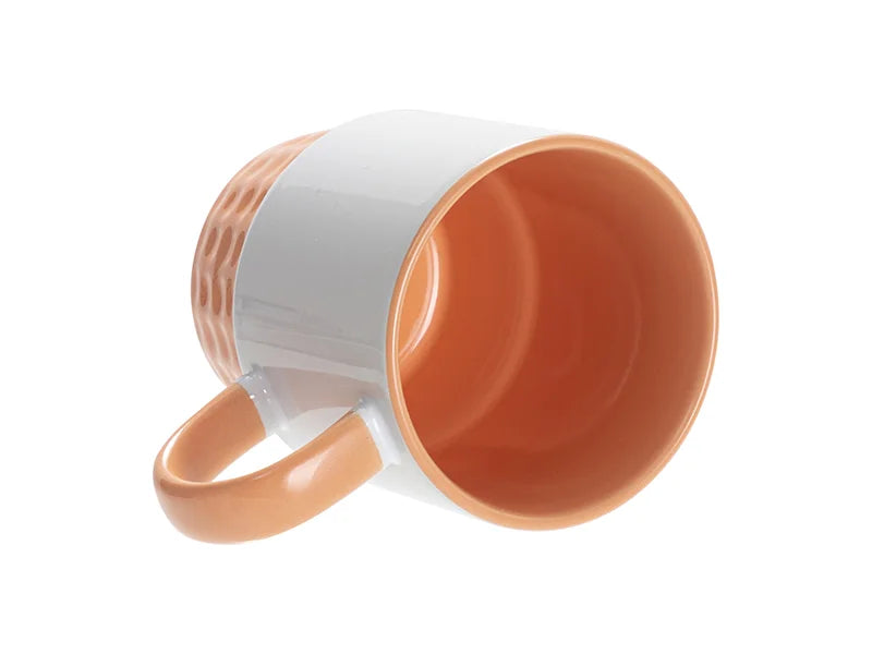 Sublimation Blanks 10oz/300ml Stackable Inner/Handle Color Mug--Orange