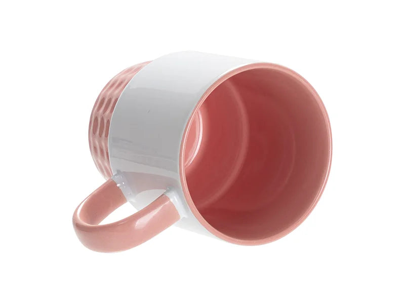Sublimation Blanks 10oz/300ml Stackable Inner/Handle Color Mug--Pink