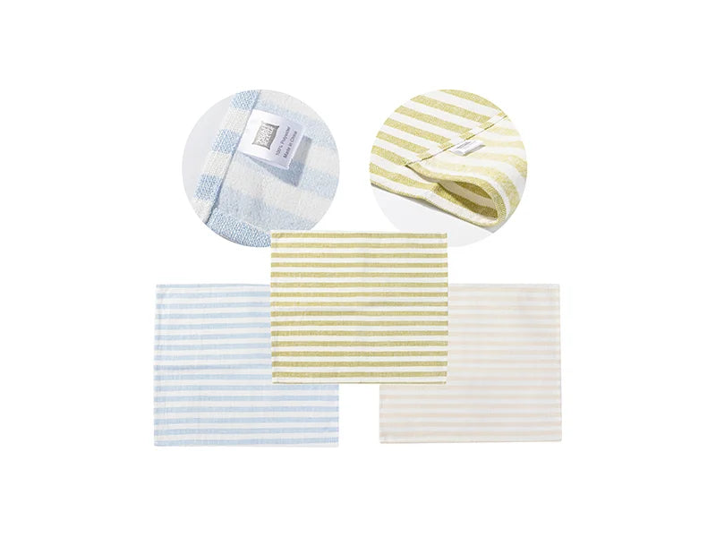 Sublimation Blanks Linen Table Mat(40*45cm, Beige and Light Yellow Stripe)