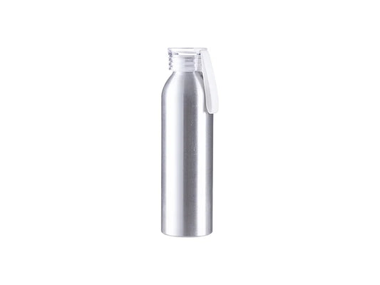 Sublimation Blanks 22oz/650ml Portable Sports Slim Aluminum bottle With Clear Cap(Silver)