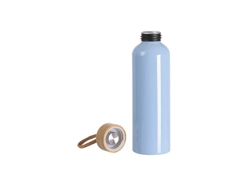 Sublimation Blanks 20oz/600ml Aluminum Water Bottle w/ Bamboo Lid