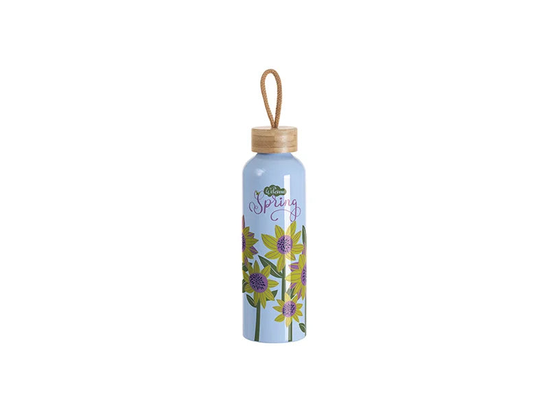 Sublimation Blanks 20oz/600ml Aluminum Water Bottle w/ Bamboo Lid