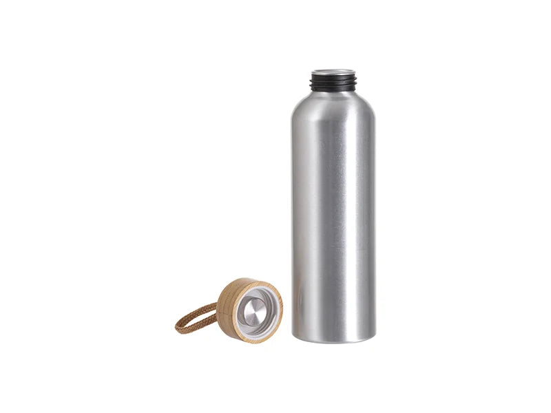 Sublimation Blanks 20oz/600ml Aluminum Water Bottle w/ Bamboo Lid