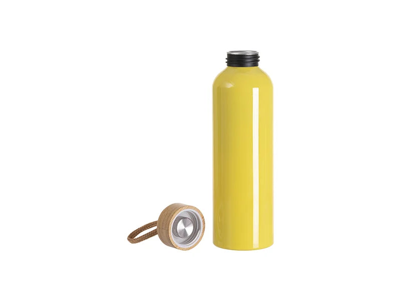 Sublimation Blanks 20oz/600ml Aluminum Water Bottle w/ Bamboo Lid