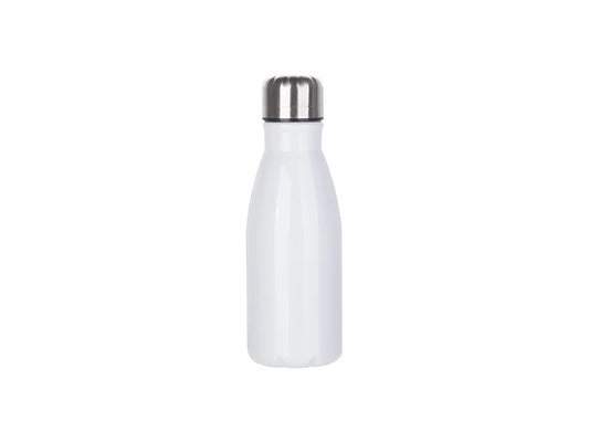 15OZ/450ml Aluminium Cola Shaped Sublimation Sports Water Bottle (White)
