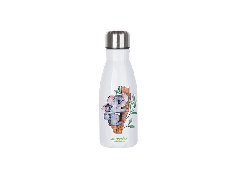 15OZ/450ml Aluminium Cola Shaped Sublimation Sports Water Bottle (White)