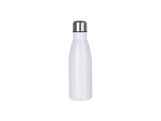 17OZ/500ml Aluminium Cola Shaped Sublimation Sports Water Bottle (White).
