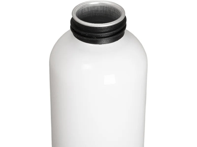 22oz/700ml Sublimation Blanks Aluminum Sport Bottle with Silver Cap (White)