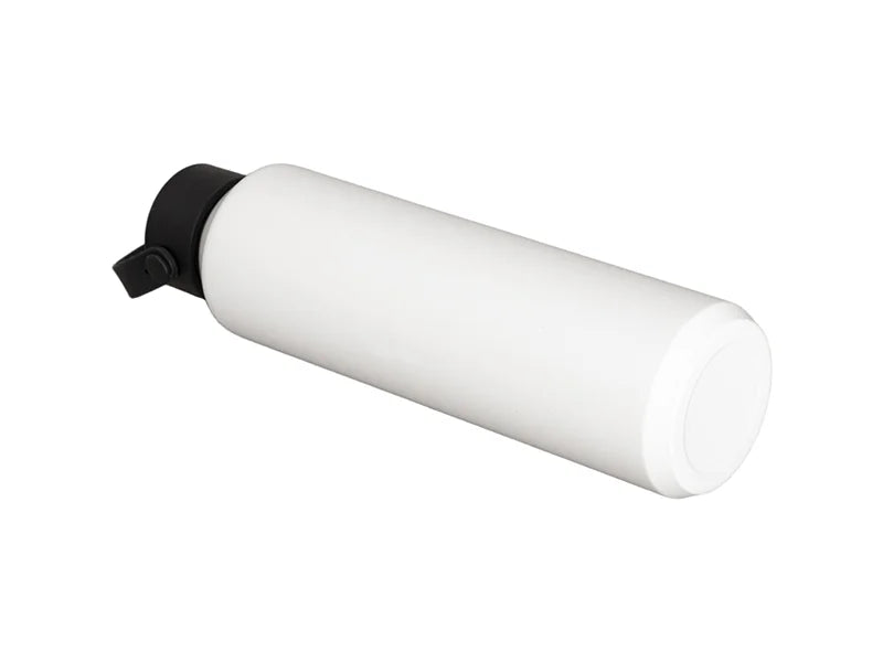 26oz/800ml Sublimation Blanks Skinny Aluminum Bottle with Black Portable Lid (White)