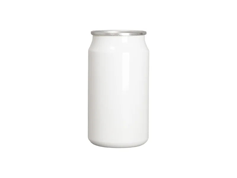 12oz/350ml Sublimation Blanks Aluminum Cola Shape Bottle w/o Lid (White)