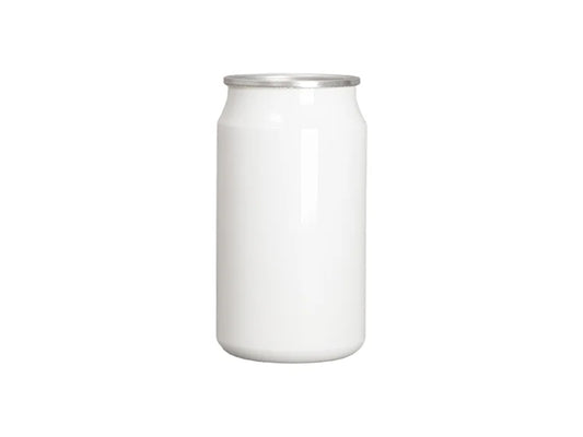 12oz/350ml Sublimation Blanks Aluminum Cola Shape Bottle w/o Lid (White)