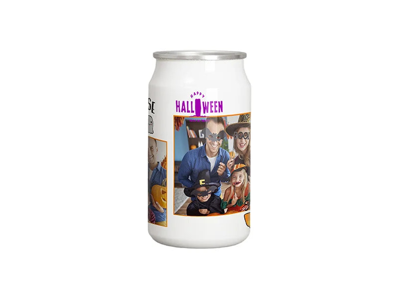 12oz/350ml Sublimation Blanks Aluminum Cola Shape Bottle w/o Lid (White)