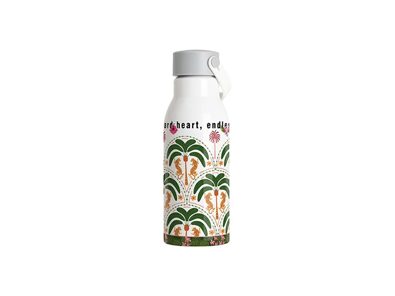20oz/650ml Sublimation Aluminum Bottle w/ Carry Handle Lid(Gray Lid & White Handle)