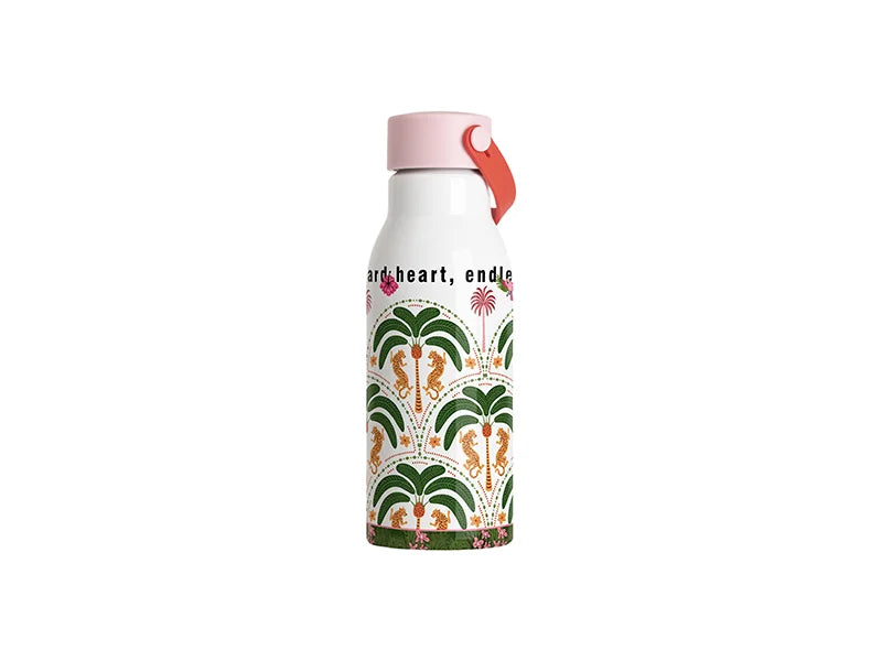 20oz/650ml Sublimation Aluminum Bottle w/ Carry Handle Lid (Pink Lid & Red Handle)