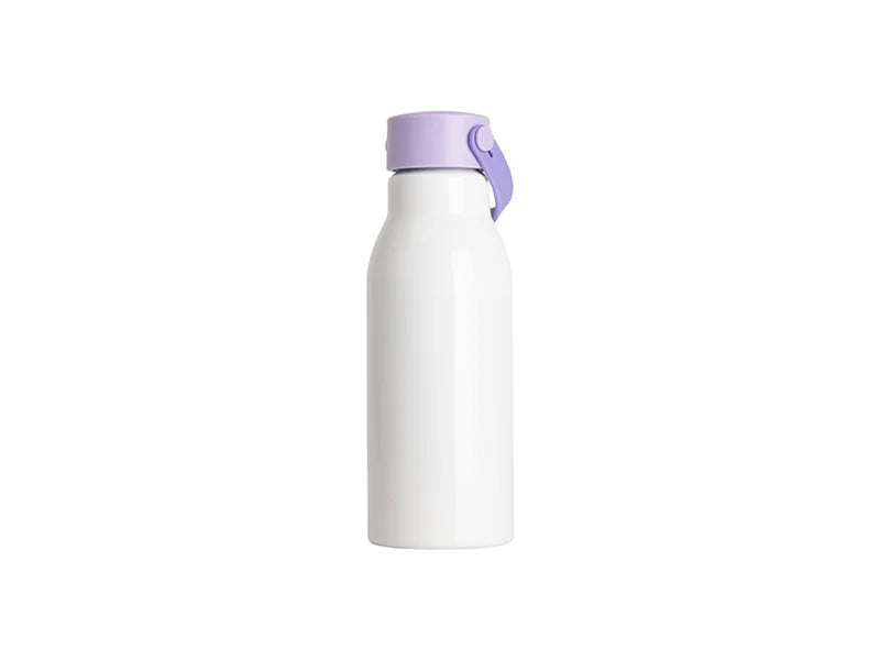20oz/650ml Sublimation Aluminum Bottle w/ Carry Handle Lid(Lavender Lid & Lavender Handle)