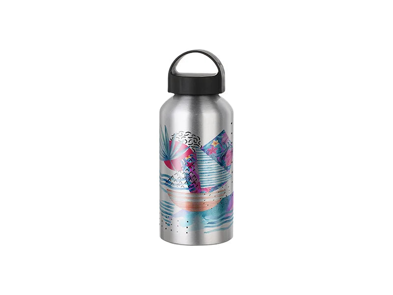 Sublimation 500ml Aluminium Water Bottle W/handle (Silver)