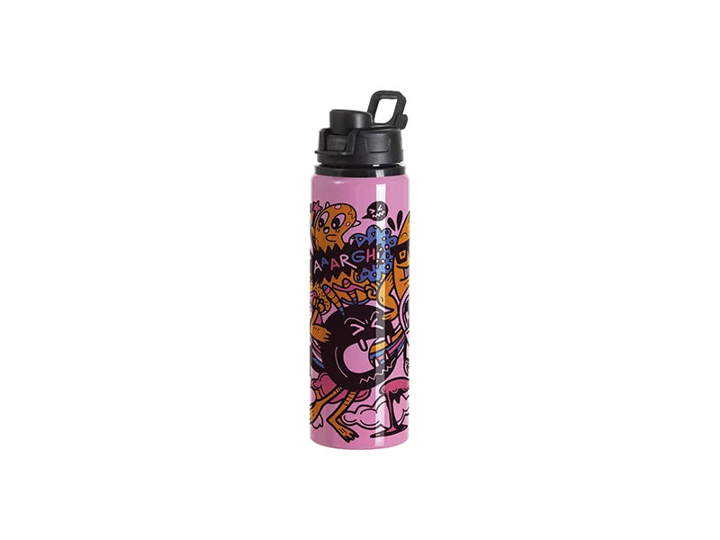 Sublimation Blanks 25oz/750ml Aluminum Water Bottle (Dark Pink)