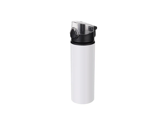 Sublimation 750ml Alu water bottle with Clear cap (White) MOQ: 2000