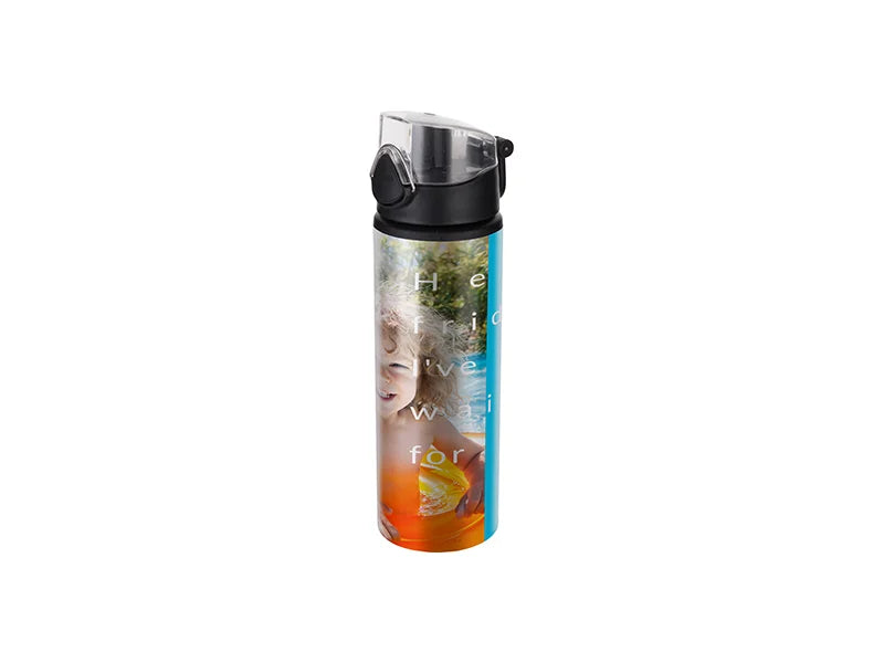 Sublimation 750ml Alu water bottle with Clear cap (White) MOQ: 2000
