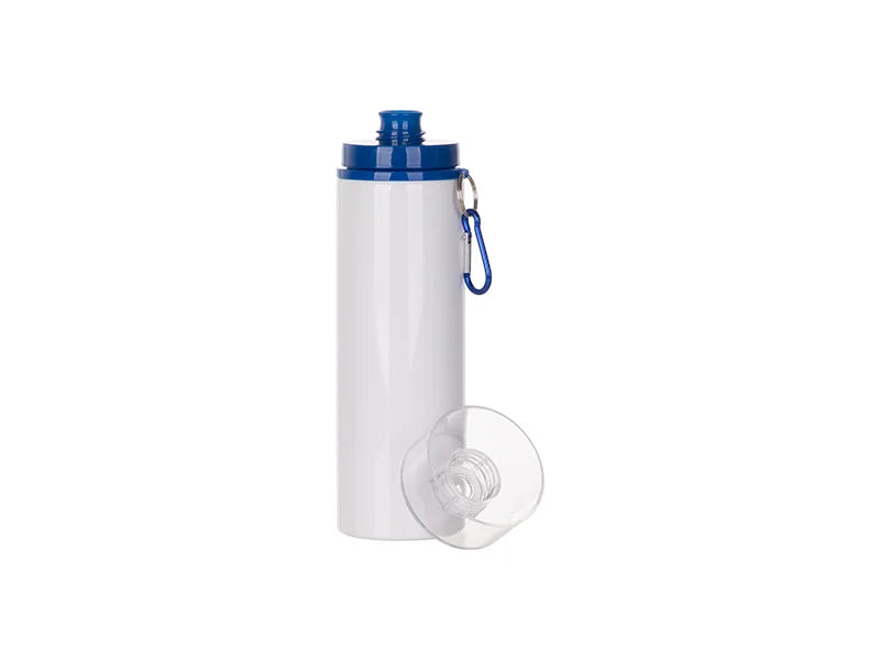 Sublimation 28oz/850ml Aluminum Bottle w/ Blue Lid(White)
