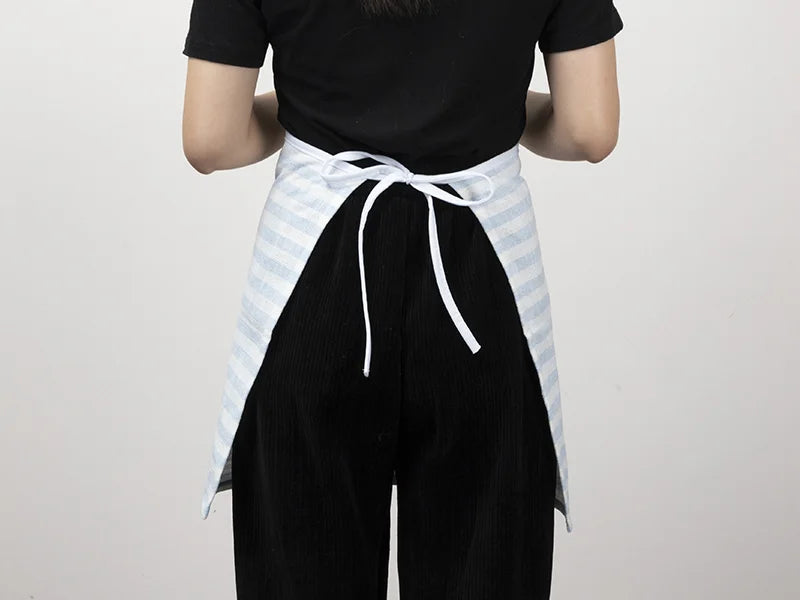 Sublimation Blanks Adult Linen Waist Apron(41*60cm, Beige and Light Blue)