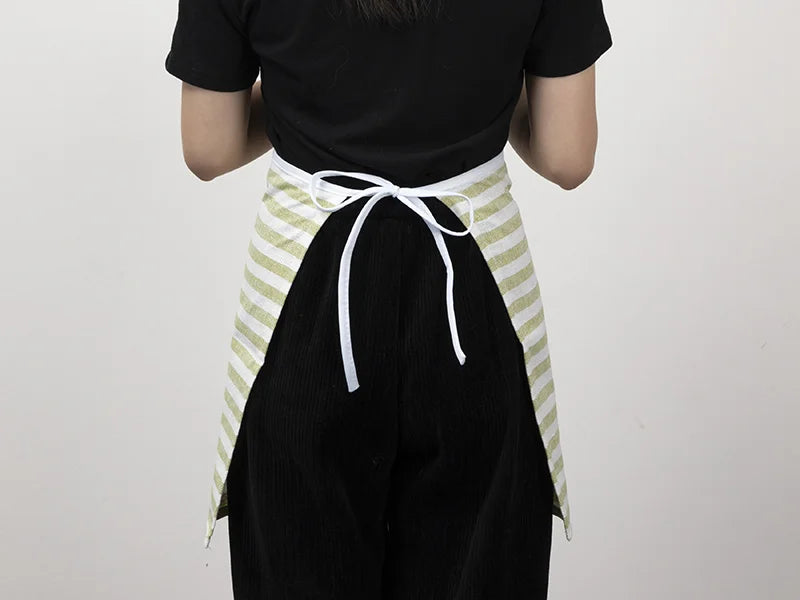 Sublimation Blanks Adult Linen Waist Apron(41*60cm, Beige and Light Green)