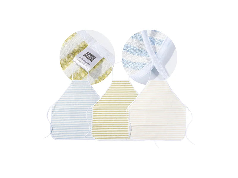 Sublimation Blanks linen Apron (69*72cm, Beige and Light Yellow Stripe)