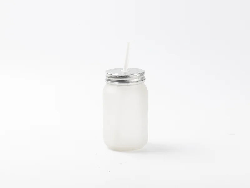 15oz/450ml Sublimation Blanks Mason Jar No Handle (Frosted)