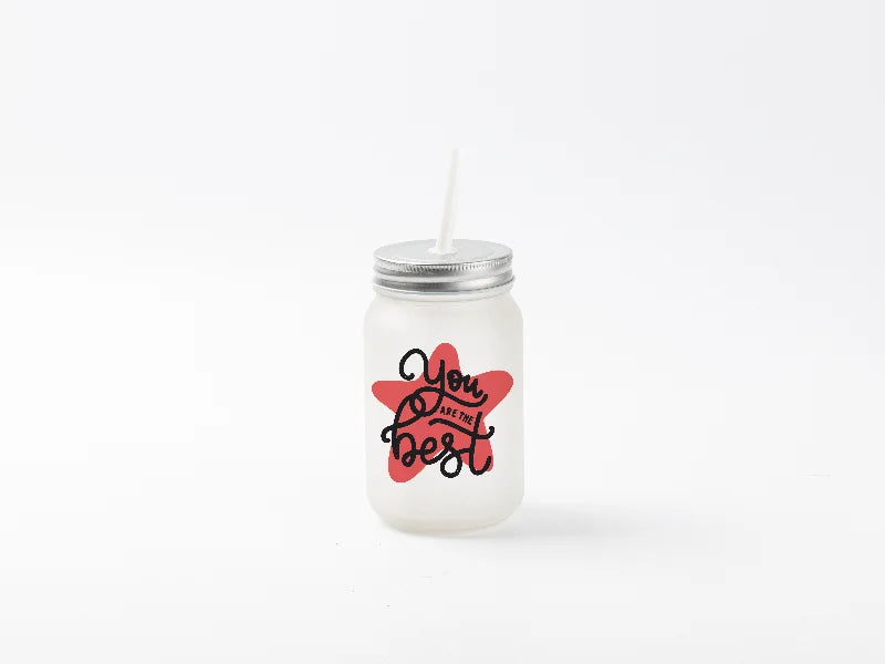 15oz/450ml Sublimation Blanks Mason Jar No Handle (Frosted)