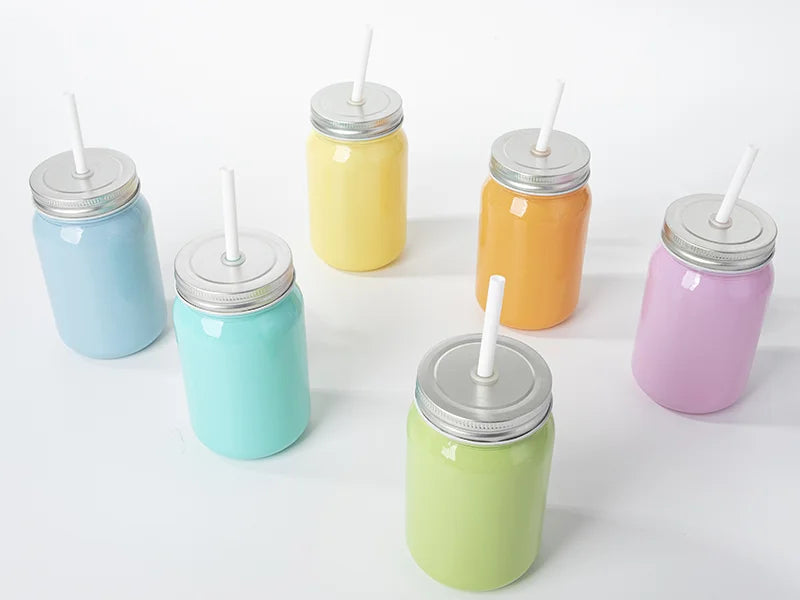 Sublimation Blanks 15oz/450ml Full Color Mason Jar no Handle (Purple)
