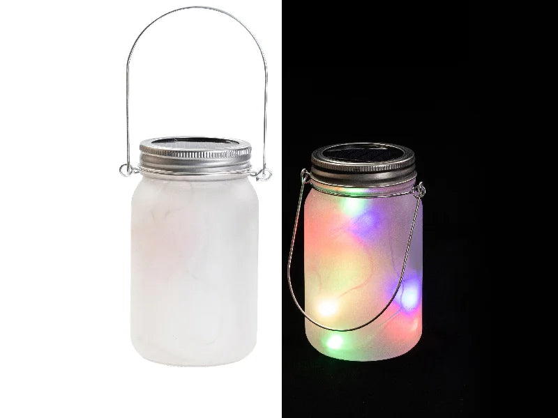 15oz/450ml Sublimation Blanks Mason Jar w/ Lantern Lid and Metal Handle (Frosted)