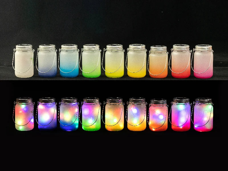 15oz/450ml Sublimation Blanks Mason Jar w/ Lantern Lid and Metal Handle (Frosted)