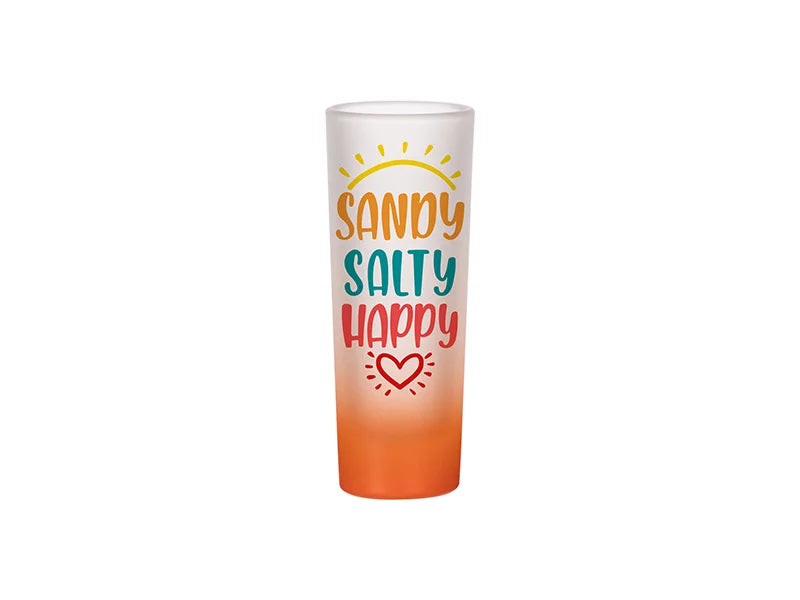 3oz Sublimation Shot Glass (Gradient Color Orange)
