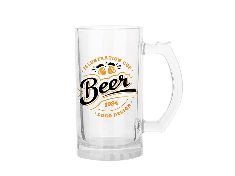 Sublimation 16oz Glass Beer Mug (Clear)