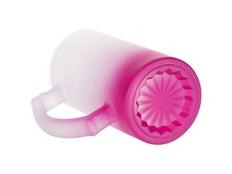 16oz Sublimation Glass Beer Mug Gradient Purple Red