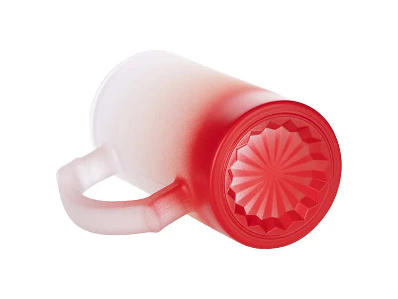 16oz Sublimation Glass Beer Mug Gradient Red