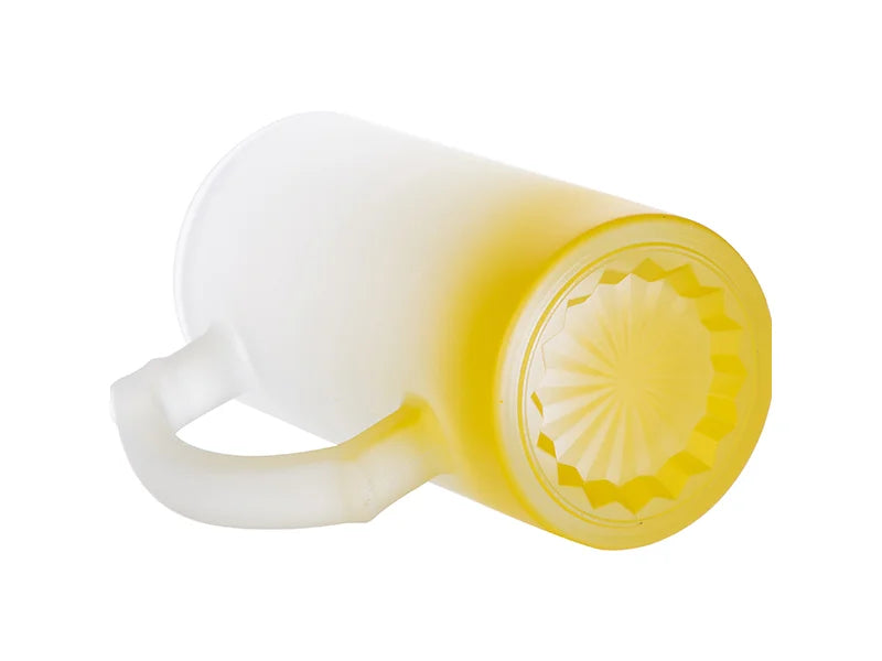 16oz Sublimation Glass Beer Mug Gradient Yellow