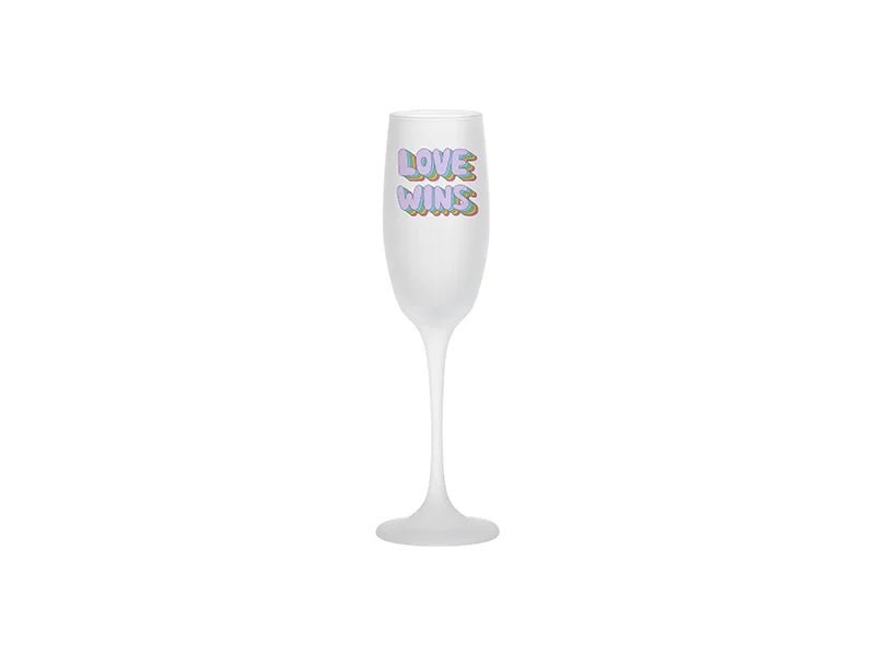 Sublimation 6oz/190ml Champagne Flute Glass (Frosted)