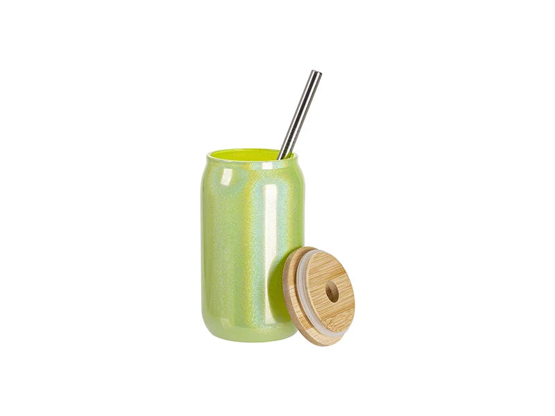 Sublimation Blanks 13oz/400ml Clear Sparkling Rainbow Glass Can