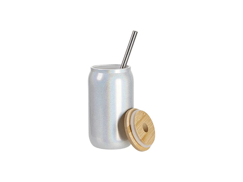 Sublimation Blanks 13oz/400ml Clear Sparkling Rainbow Glass Can
