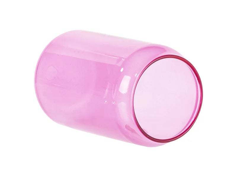 Sublimation Blanks 13oz/400ml Full Color Can Glass Mug with Straw (Purple)