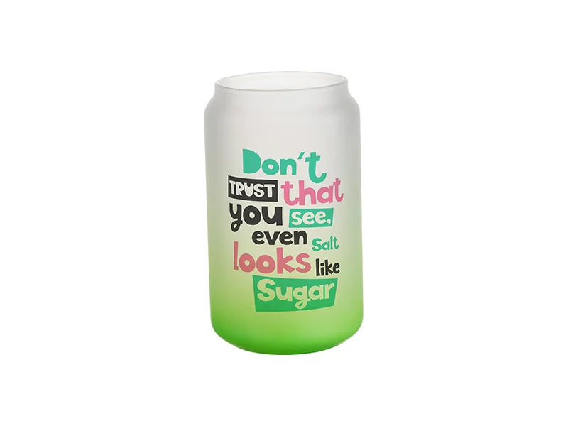 Sublimation 13oz/400ml Glass Mugs Gradient Green