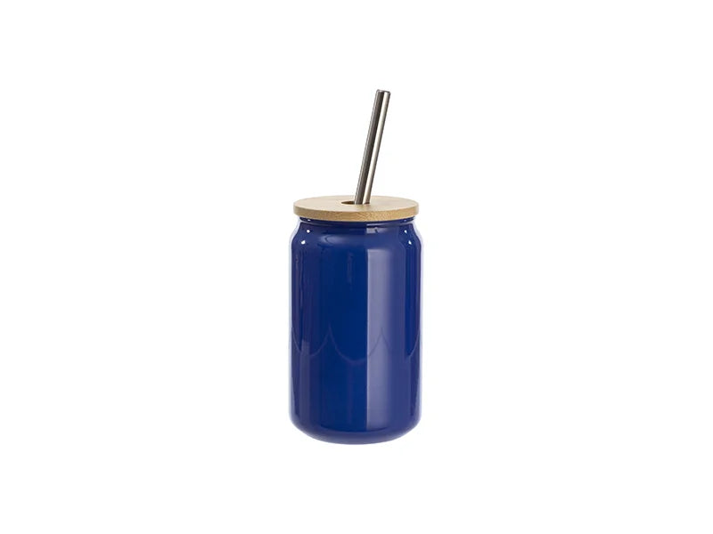 Sublimation Blanks 13oz/400ml Thermal Color Change Glass Can with Bamboo Lid