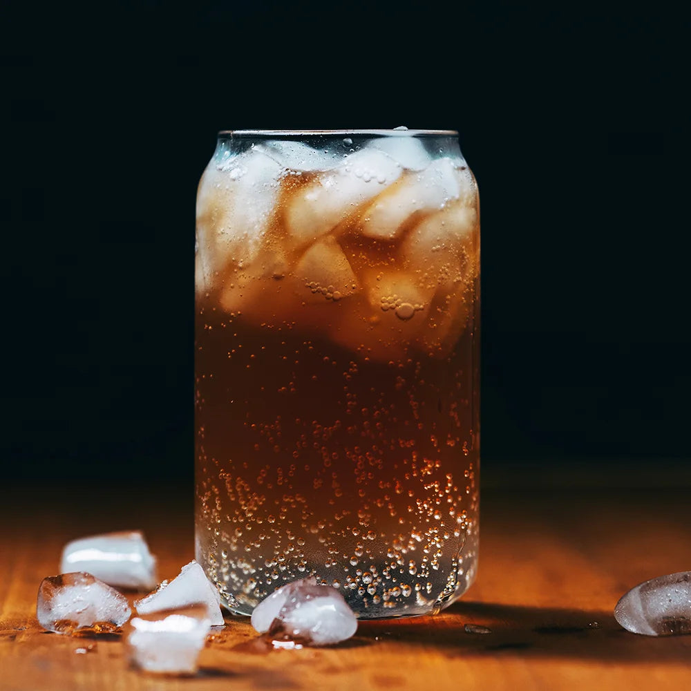 Sublimation Blanks 13oz/400ml Clear Can Glass Mug with bamboo lid & ss straw