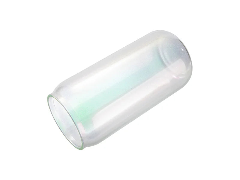 Sublimation Blanks 18oz/550ml Clear Iridescent Glass Can with Bamboo Lid