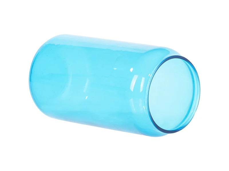Sublimation Blanks 18oz/550ml Full Color Can Glass Mug with Straw(Blue)