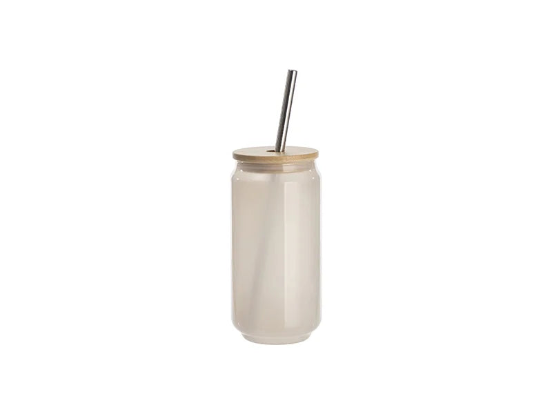 Sublimation Blanks 18oz/550ml Cold Color Change Glass Can with Bamboo Lid