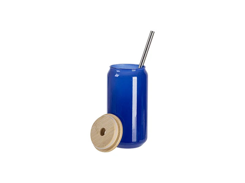 Sublimation Blanks 18oz/550ml Thermal Color Change Glass Can with Bamboo Lid