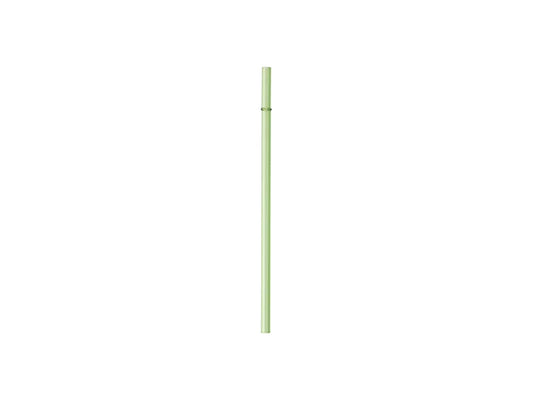 23cm Plain Straight Green Glass Straw