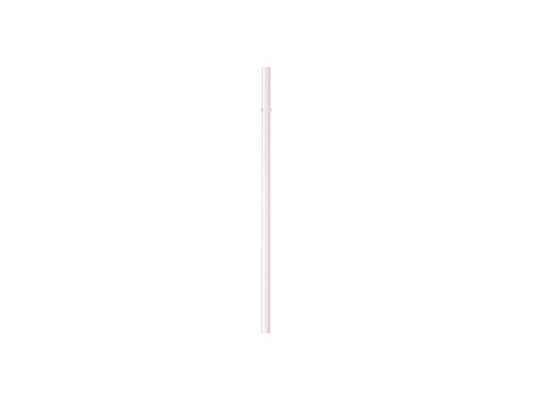 23cm Plain Straight Pink Glass Straw